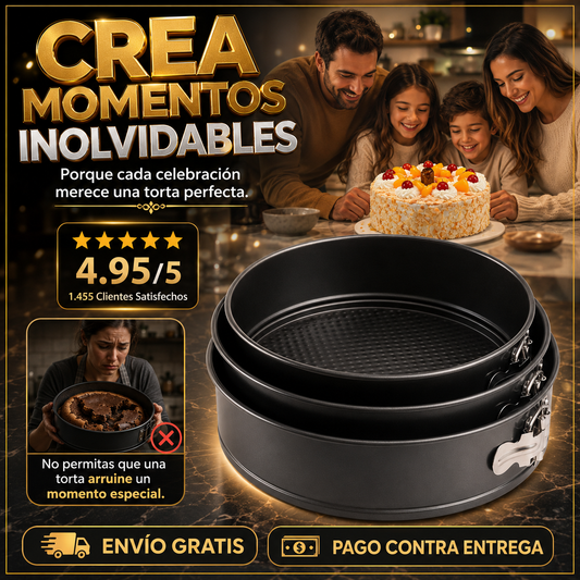 Moldes redondos desmoldables set x3